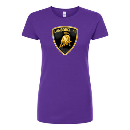 Women’s Lamborghini Car Round Neck T-Shirt