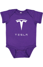 Tesla Motorsports Car Baby Romper Onesie
