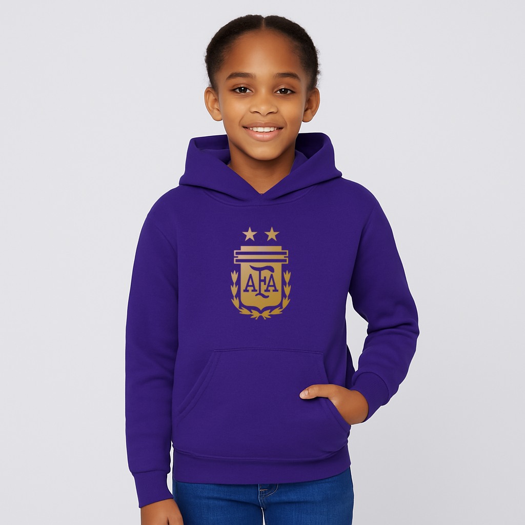 Youth Kids Argentina Soccer Pullover Hoodie