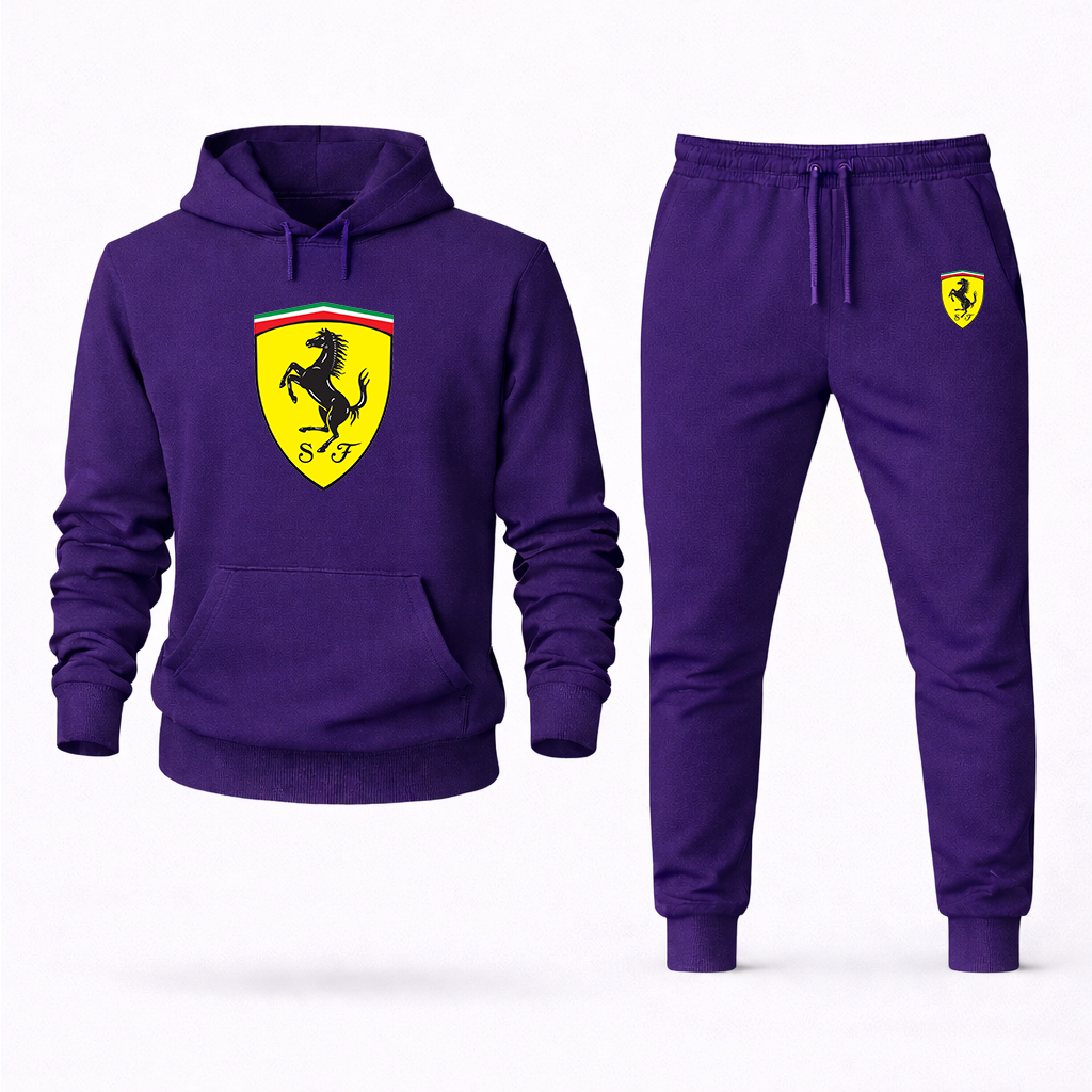 Men’s Ferrari Car Hoodie Joggers Set