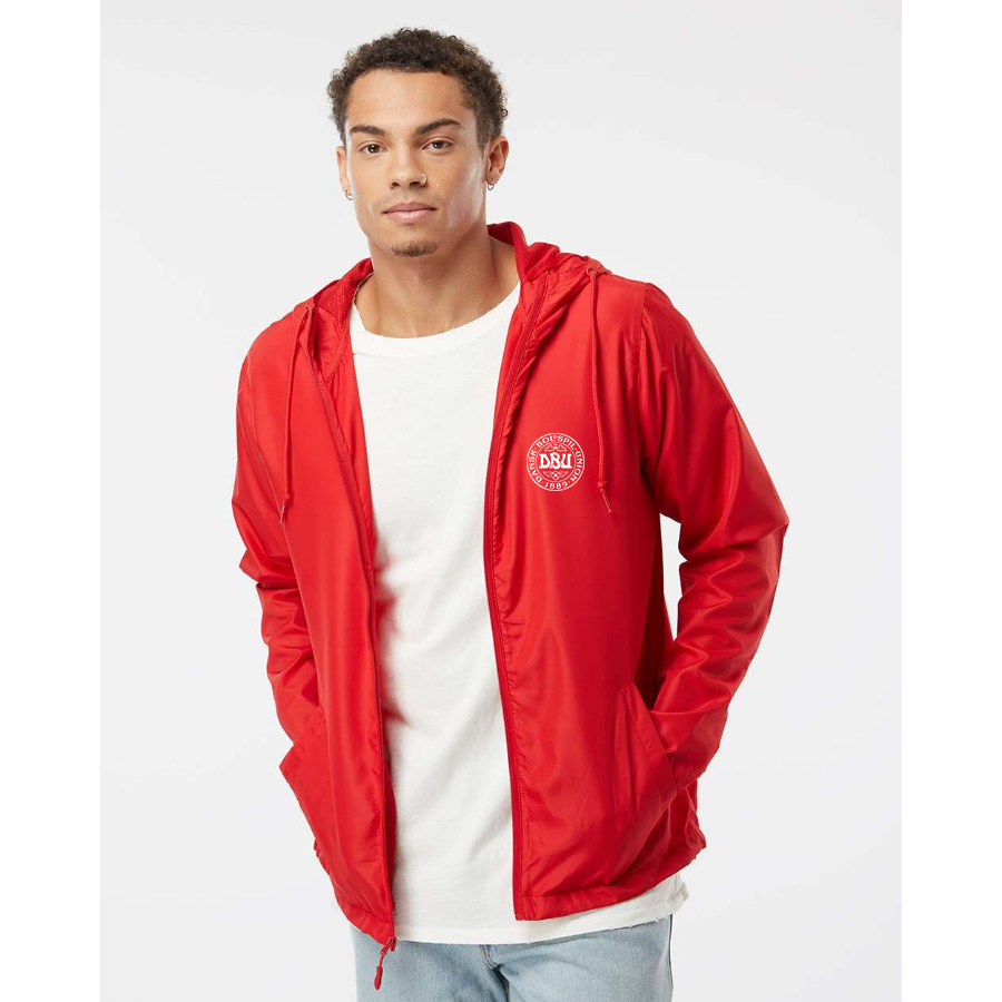 Men’s Denmark Soccer (Black) (White) - Independent Trading Co. - Lightweight Windbreaker Full-Zip Jacket - EXP54LWZ