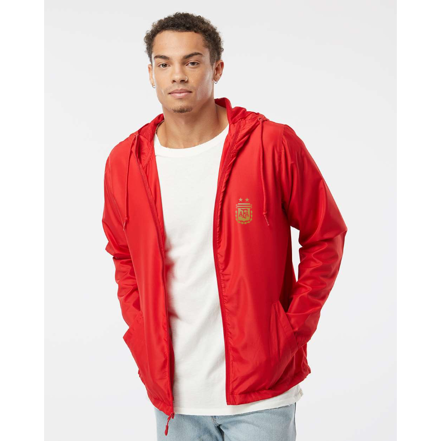 Men’s Argentina Soccer- Independent Trading Co. - Lightweight Windbreaker Full-Zip Jacket - EXP54LWZ