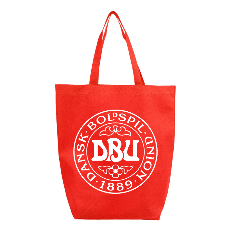 Denmark Soccer (Black) (White) - Q-Tees - Non-Woven Gusset Bottom Tote - Q1251