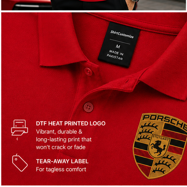 Men’s Porsche Car Dry Blend Polo