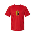 Youth Kids Belgium National Soccer Team Performance T-Shirt