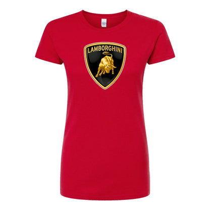 Women’s Lamborghini Car Round Neck T-Shirt