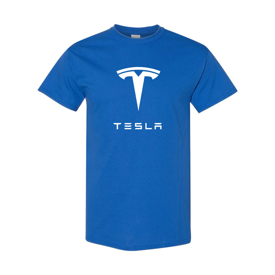 Men’s Tesla Motorsports Car Cotton T-Shirt