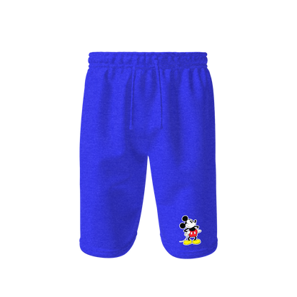 Men's Mickey Mouse Cartoon Athletic Fleece Shorts