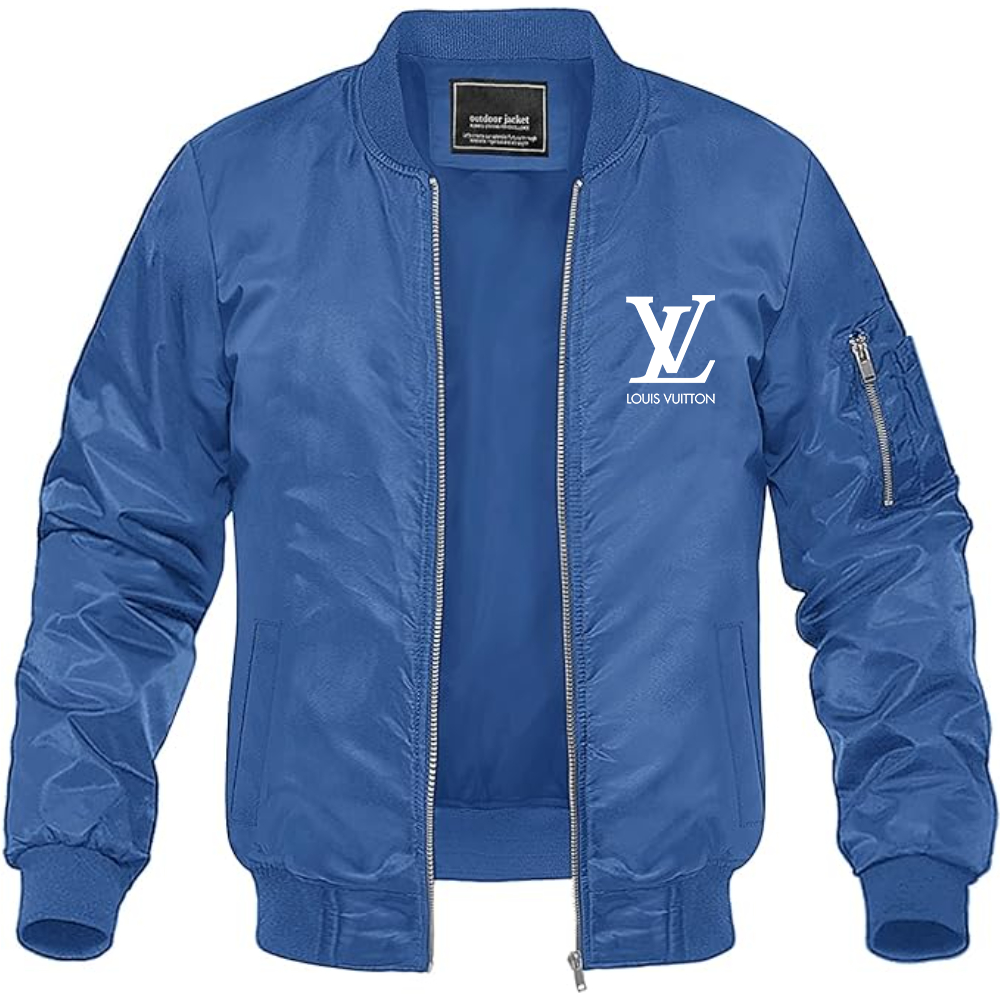 Men's Louis Vuitton Lightweight Bomber Jacket Windbreaker Softshell Varsity Jacket Coat