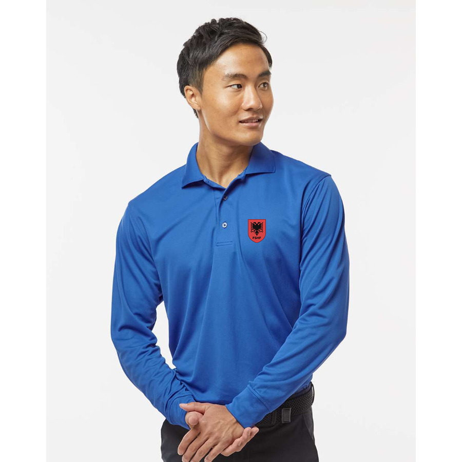 Men's Albania National Soccer Team - Paragon - Prescott Long Sleeve Polo - 110