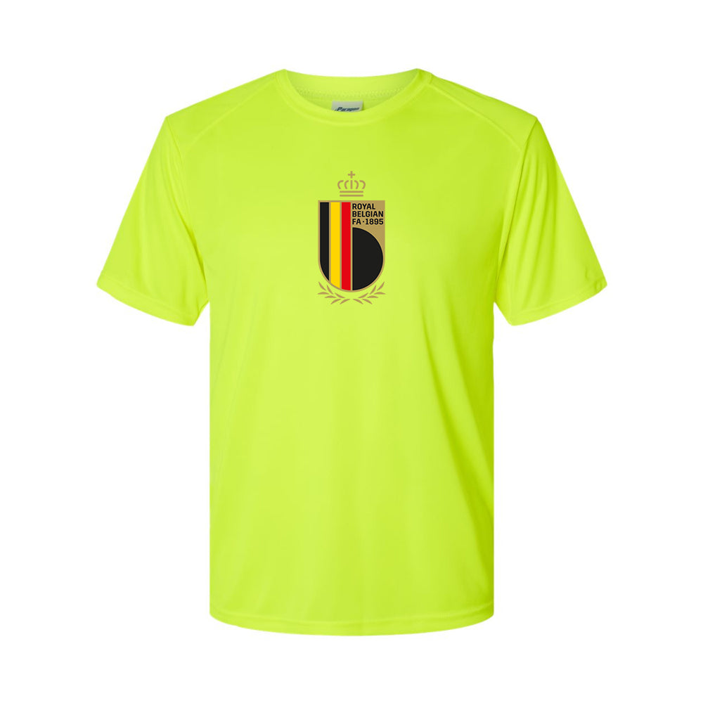 Youth Kids Belgium National Soccer Team Performance T-Shirt