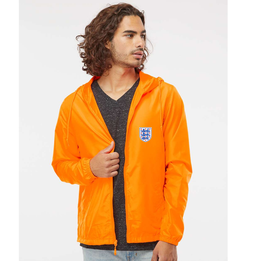 Men’s  England National Football Team - Independent Trading Co. - Lightweight Windbreaker Full-Zip Jacket - EXP54LWZ