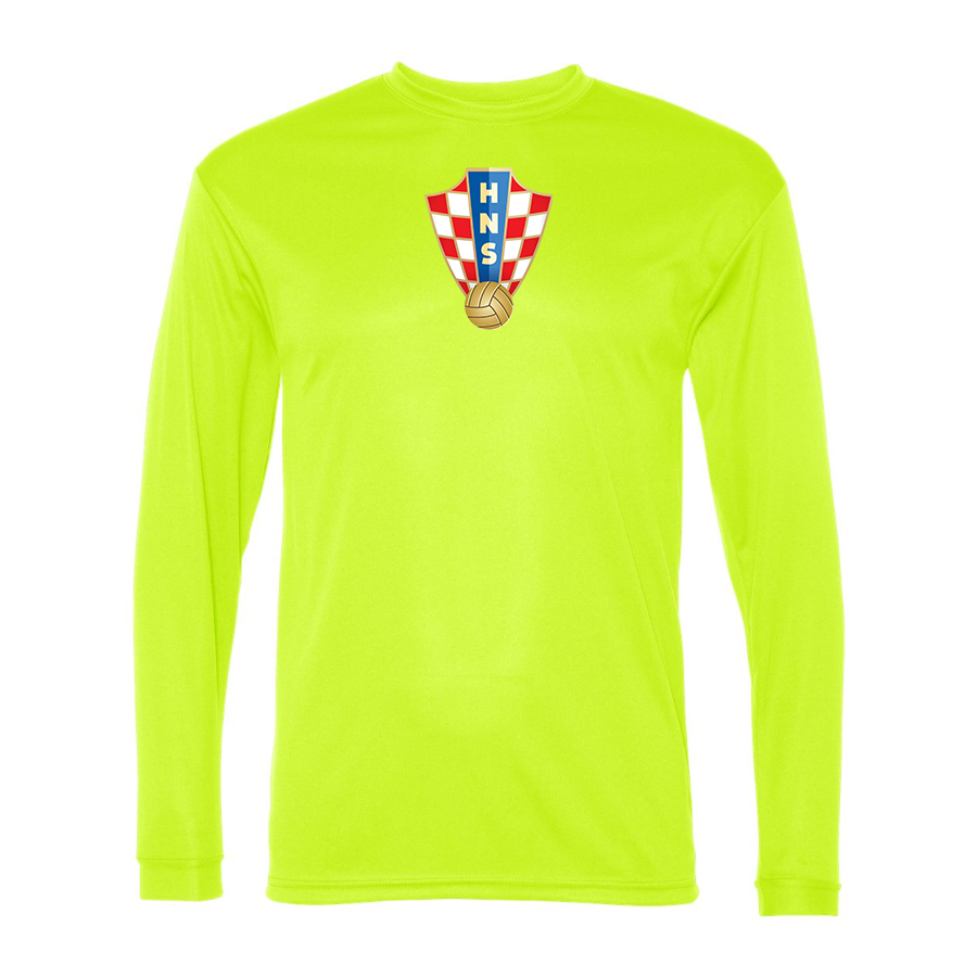 Men’s  Croatia National Soccer Team - C2 Sport - Performance Long Sleeve T-Shirt - 5104