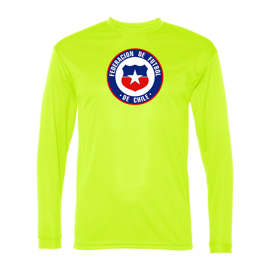 Men’s  Chile National Soccer Team - C2 Sport - Performance Long Sleeve T-Shirt - 5104