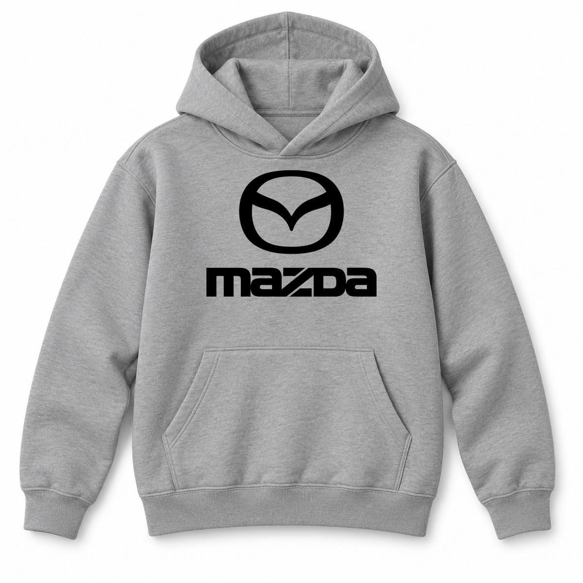 Youth Kids Mazda Car Pullover Hoodie | Color: Grey | Refreshed youth hoodie, original Drive artwork