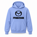 Youth Kids Mazda Car Pullover Hoodie | Color: Light Blue | Refreshed youth hoodie, original Drive artwork