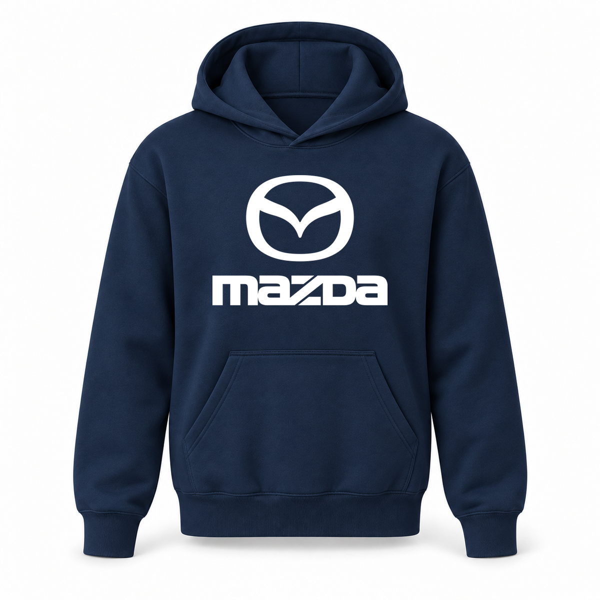 Youth Kids Mazda Car Pullover Hoodie | Color: Navy | Refreshed youth hoodie, original Drive artwork