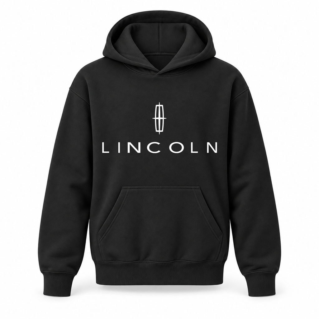 Youth Kids Lincoln Car Pullover Hoodie | Color: Black | Refreshed youth hoodie, original Drive artwork