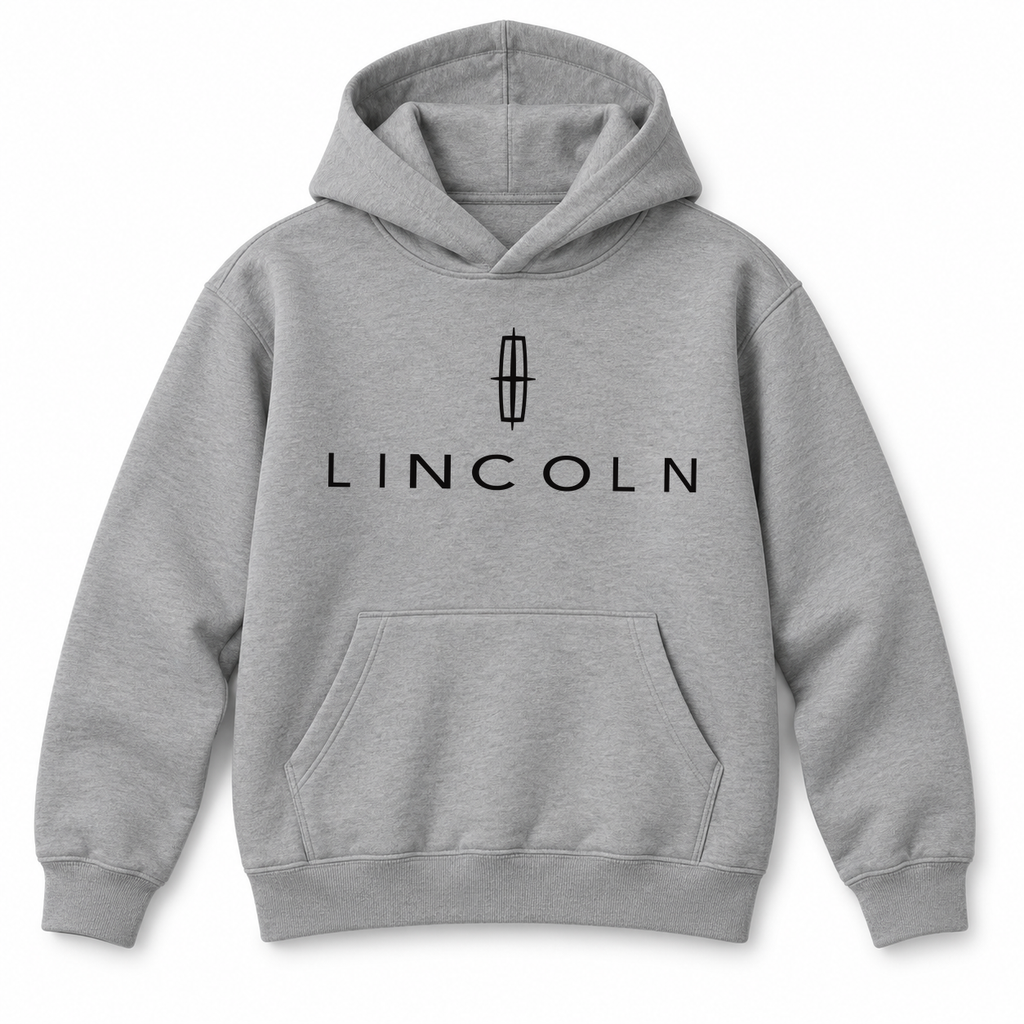 Youth Kids Lincoln Car Pullover Hoodie | Color: Grey | Refreshed youth hoodie, original Drive artwork