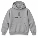 Youth Kids Lincoln Car Pullover Hoodie | Color: Grey | Refreshed youth hoodie, original Drive artwork