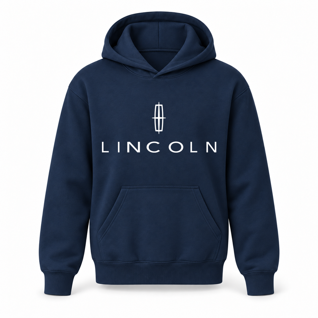 Youth Kids Lincoln Car Pullover Hoodie | Color: Navy | Refreshed youth hoodie, original Drive artwork