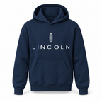 Youth Kids Lincoln Car Pullover Hoodie | Color: Navy | Refreshed youth hoodie, original Drive artwork