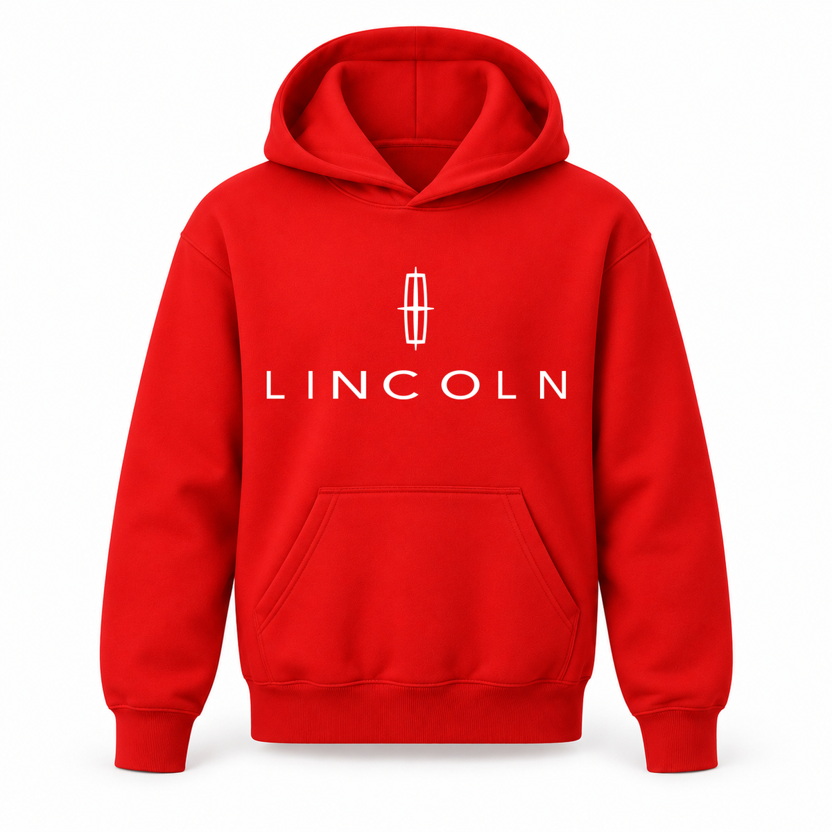 Youth Kids Lincoln Car Pullover Hoodie | Color: Red | Refreshed youth hoodie, original Drive artwork