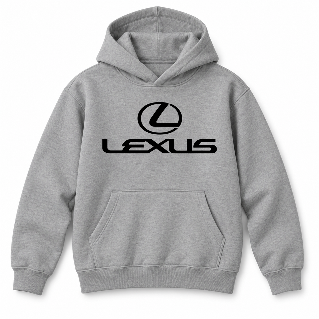 Youth Kids Lexus Car Pullover Hoodie | Color: Grey | Refreshed youth hoodie, original Drive artwork