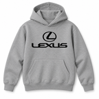 Youth Kids Lexus Car Pullover Hoodie | Color: Grey | Refreshed youth hoodie, original Drive artwork