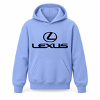 Youth Kids Lexus Car Pullover Hoodie | Color: Light Blue | Refreshed youth hoodie, original Drive artwork