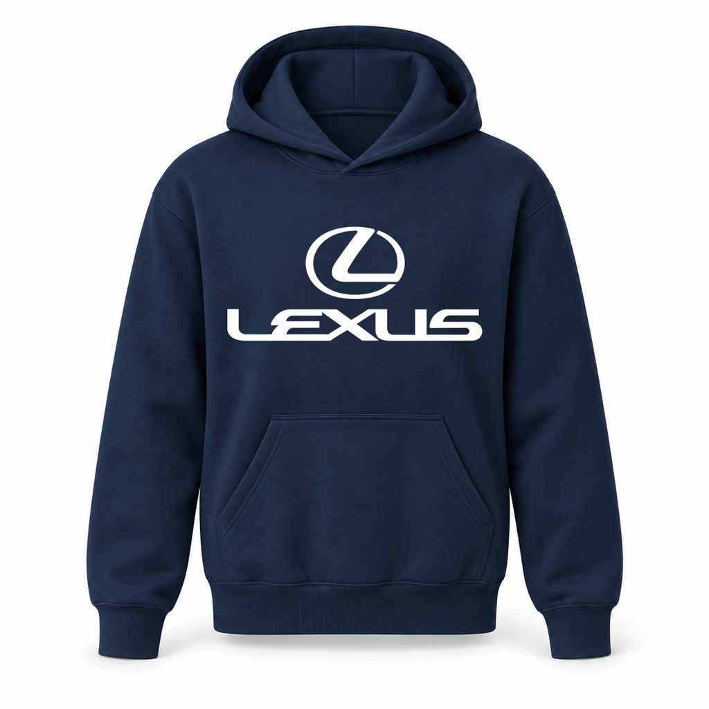 Youth Kids Lexus Car Pullover Hoodie | Color: Navy | Refreshed youth hoodie, original Drive artwork