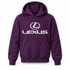 Youth Kids Lexus Car Pullover Hoodie | Color: Purple | Refreshed youth hoodie, original Drive artwork