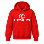 Youth Kids Lexus Car Pullover Hoodie | Color: Red | Refreshed youth hoodie, original Drive artwork