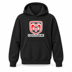 Youth Kids Dodge Car Pullover Hoodie | Color: Black | Refreshed youth hoodie, original Drive artwork