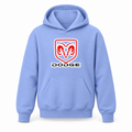 Youth Kids Dodge Car Pullover Hoodie | Color: Light Blue | Refreshed youth hoodie, original Drive artwork