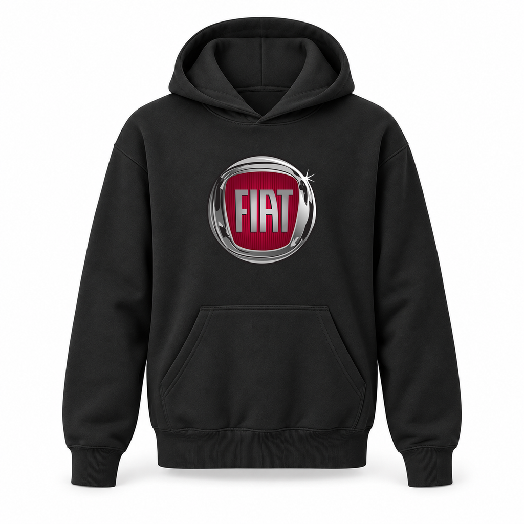 Youth Kids Fiat Car Pullover Hoodie | Color: Black | Refreshed youth hoodie, original Drive artwork
