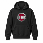 Youth Kids Fiat Car Pullover Hoodie | Color: Black | Refreshed youth hoodie, original Drive artwork