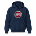 Youth Kids Fiat Car Pullover Hoodie | Color: Navy | Refreshed youth hoodie, original Drive artwork