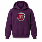 Youth Kids Fiat Car Pullover Hoodie | Color: Purple | Refreshed youth hoodie, original Drive artwork