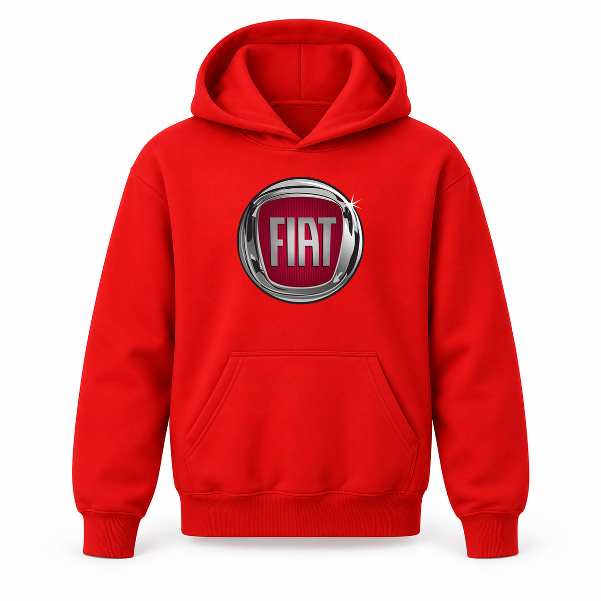 Youth Kids Fiat Car Pullover Hoodie | Color: Red | Refreshed youth hoodie, original Drive artwork