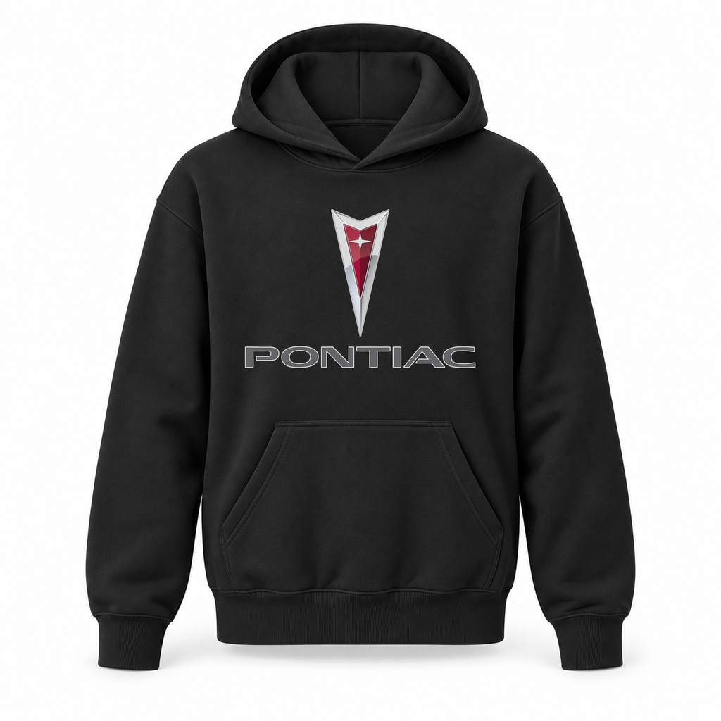 Youth Kids Pontiac Car Pullover Hoodie | Color: Black | Refreshed youth hoodie, original Drive artwork