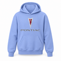 Youth Kids Pontiac Car Pullover Hoodie | Color: Light Blue | Refreshed youth hoodie, original Drive artwork