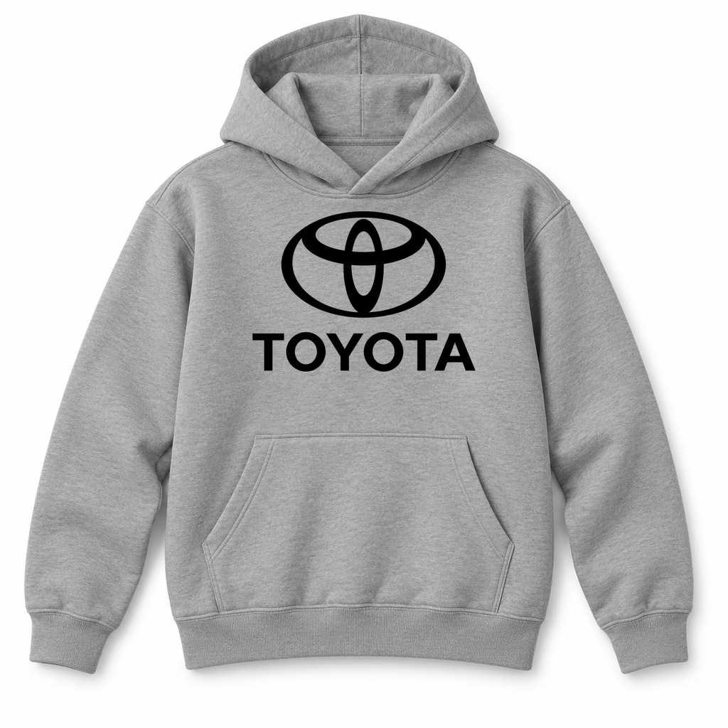 Youth Kids Toyota Car Pullover Hoodie | Color: Grey | Refreshed youth hoodie, original Drive artwork