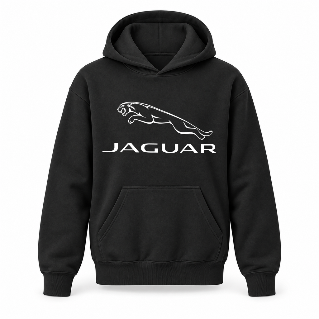 Youth Kids Jaguar Symbol Car Pullover Hoodie | Color: Black | Refreshed youth hoodie, original Drive artwork