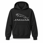 Youth Kids Jaguar Symbol Car Pullover Hoodie | Color: Black | Refreshed youth hoodie, original Drive artwork