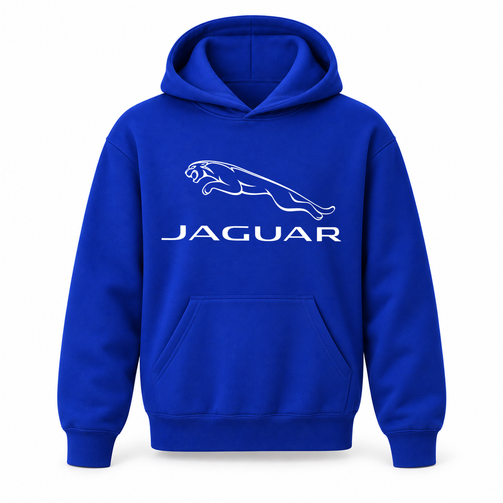 Youth Kids Jaguar Symbol Car Pullover Hoodie | Color: Blue | Refreshed youth hoodie, original Drive artwork
