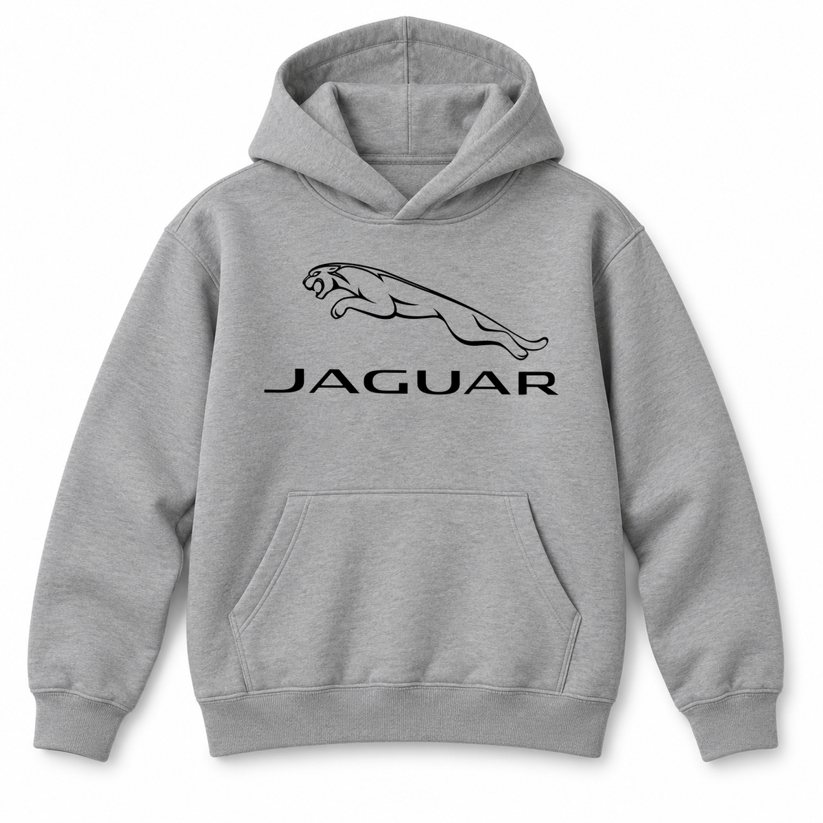 Youth Kids Jaguar Symbol Car Pullover Hoodie | Color: Grey | Refreshed youth hoodie, original Drive artwork