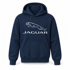 Youth Kids Jaguar Symbol Car Pullover Hoodie | Color: Navy | Refreshed youth hoodie, original Drive artwork