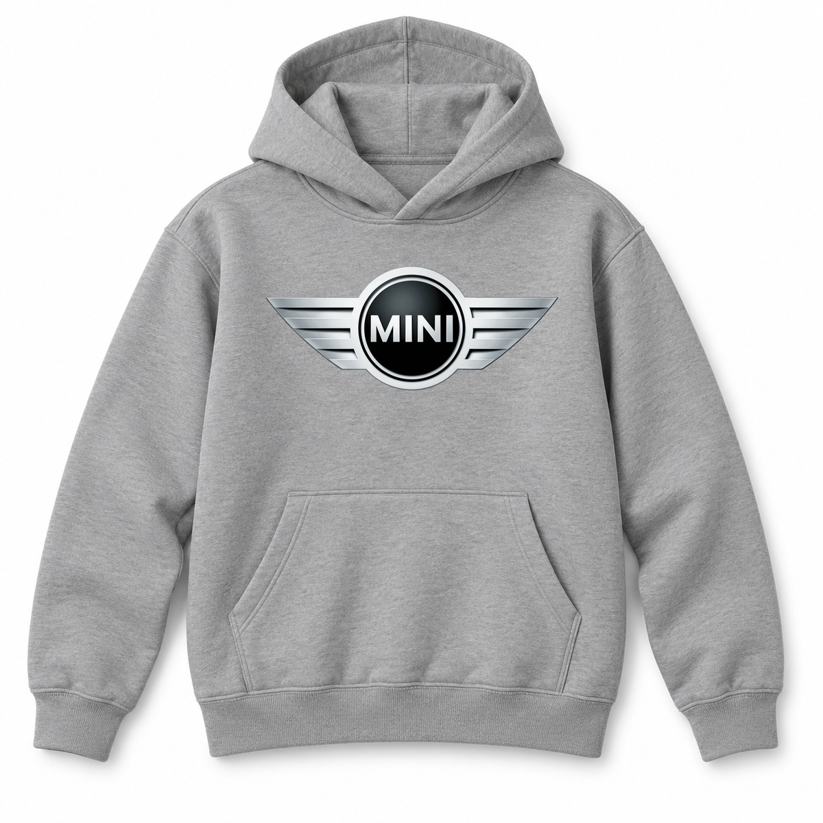 Youth Kids Mini Cooper Car Pullover Hoodie | Color: Grey | Refreshed youth hoodie, original Drive artwork