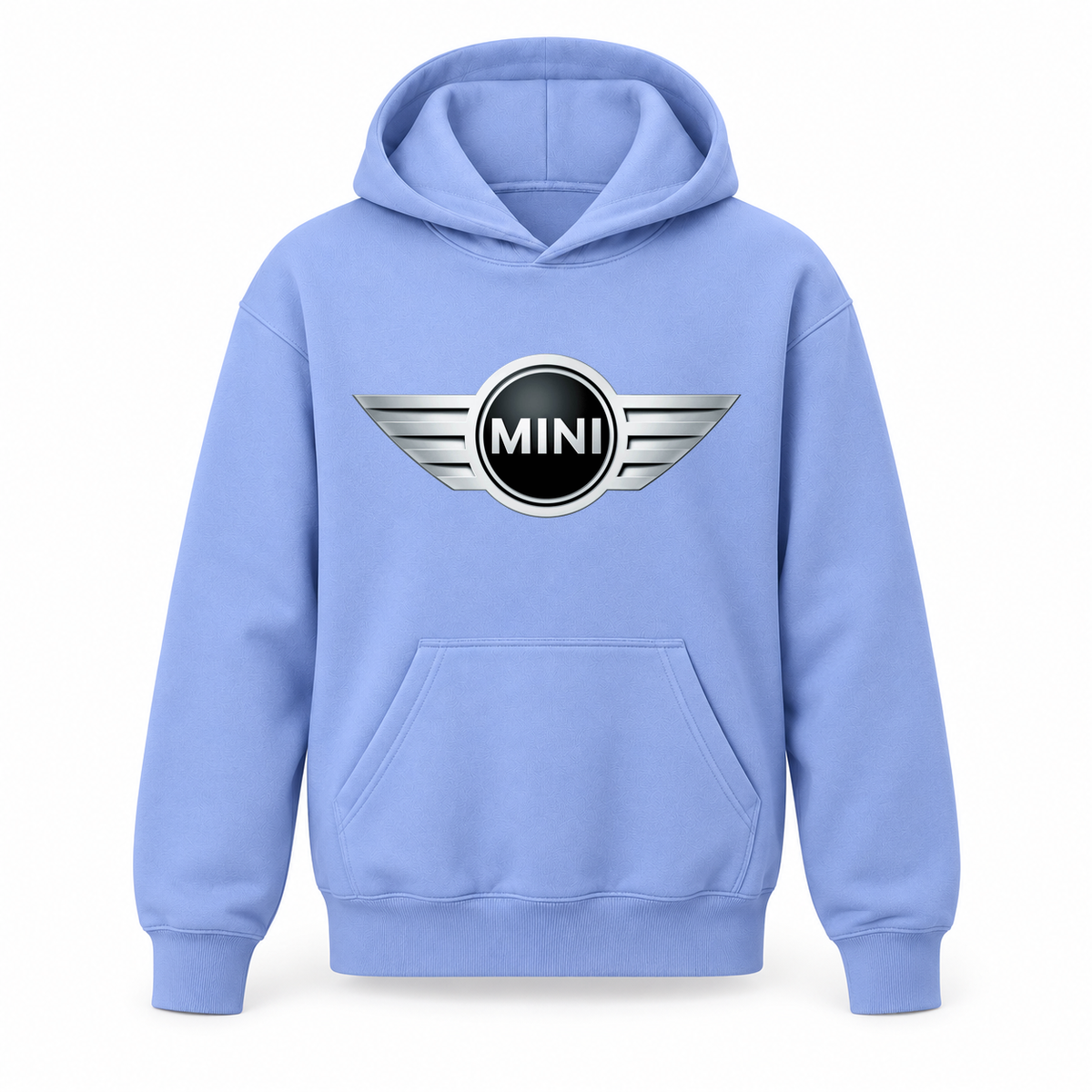 Youth Kids Mini Cooper Car Pullover Hoodie | Color: Light Blue | Refreshed youth hoodie, original Drive artwork